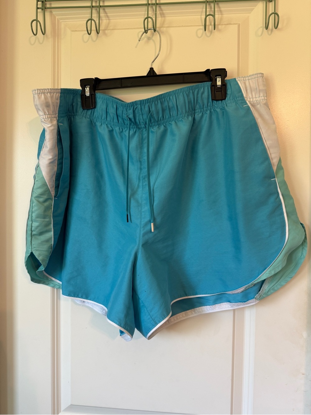 bcg Teal Athletic Shorts with White Trim